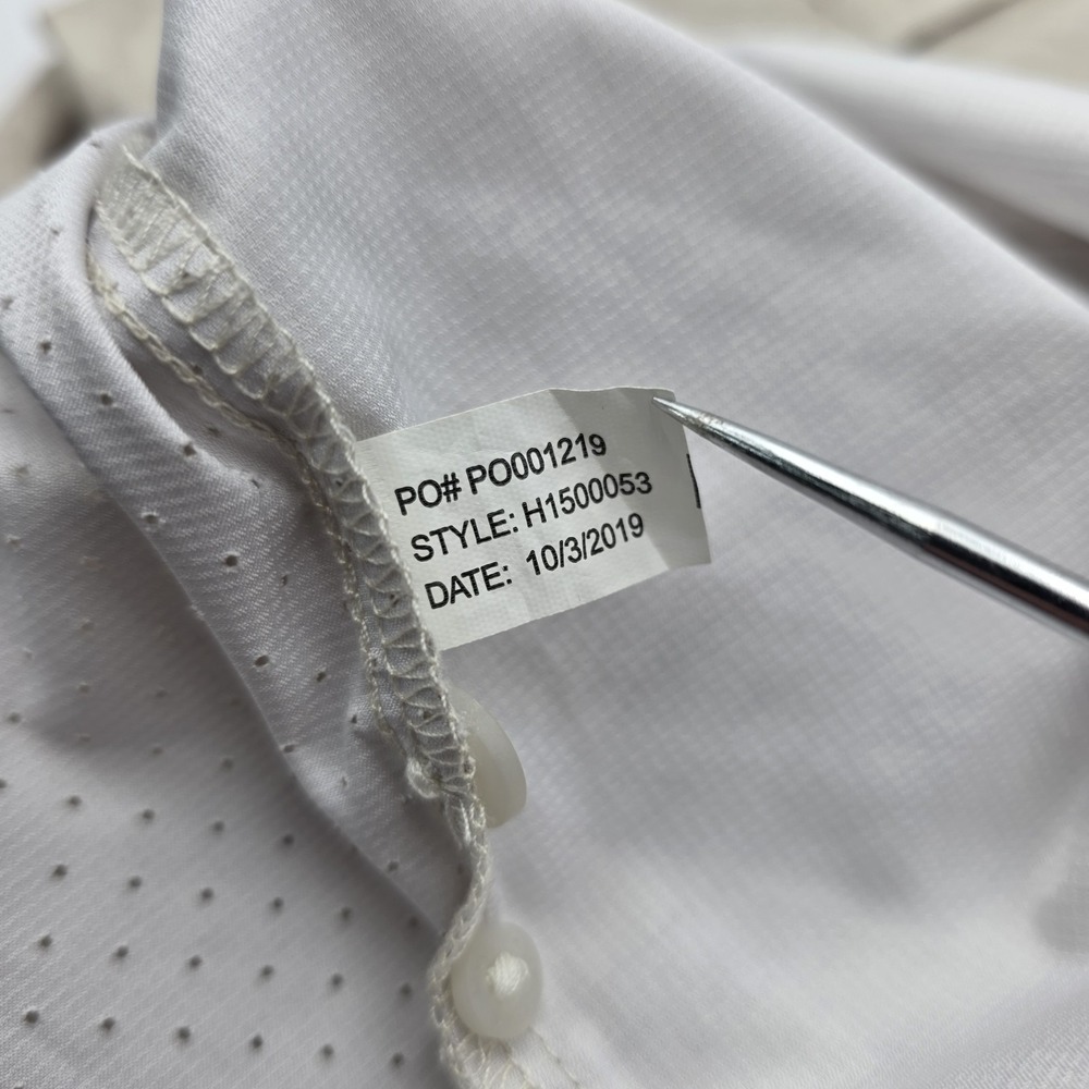 Huk‎ Performance Men's XL Woven Teaser Short Sleeve Fish AOP Shirt-Bone/Brown - Picture 9 of 9